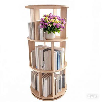 Wooden Book Shelf Display Bookcase Book Storage Bamboo Craft Book Rack Storage Rack Shelves Books Holder Wooden Bookcase photo-3