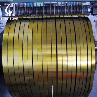 China Supply T2-T5 Temper Golden Lacquered Tinplate Steel Strip for Packaging photo-5