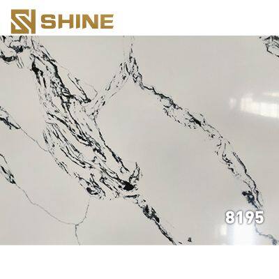 Modern Design Artificial Quartz Countertop Slab Indoor Printed for Villa Bedroom Hotel Bathroom Table Top Kitchen Dining Indoor photo-4