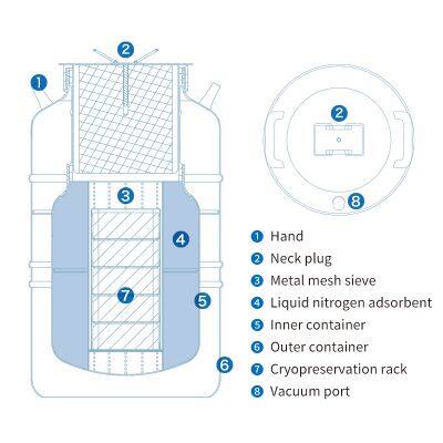 Venezuela TcCryo YDH-15 Liquid Nitrogen Dry Shipper Container Suppliers for Sample Transport photo-4