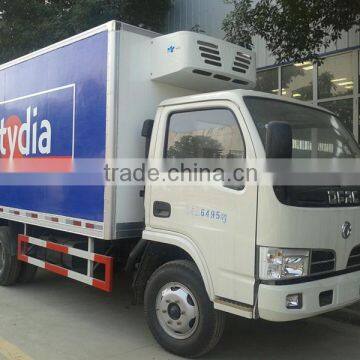 5 tons food box van truck, 4x2 small refrigerated truck