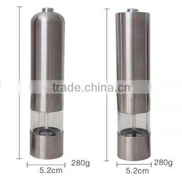 Supply high quality electric pepper grinder salt and pepper mills electric pepper mill 265g