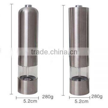 Supply High Quality Electric Pepper Grinder Salt and Pepper Mills Electric Pepper Mill 265g