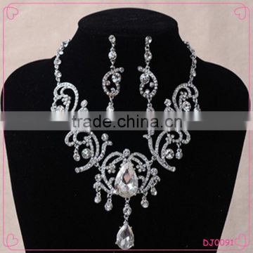 Wedding Photo Decorative Design Crystal Rhinestone Necklace Set