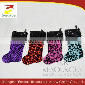 Polyester Christmas Stocking with Sequin