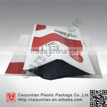 Three side seal black tea plastic bag with customized printing