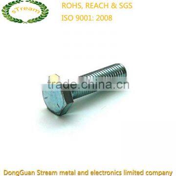 Zinc plated hex head screw