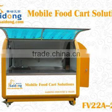 high quality outdoor street food kiosk cart coffee vending cart (waterproof)