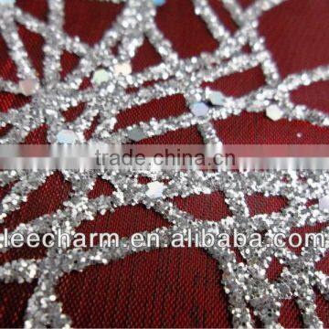 Reticular Spray Foil Metallic Organza Mesh