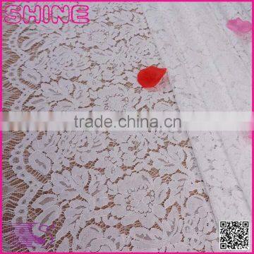 Factory Sale Non-elastic150cm Flower Wide White High Quality garment accessory lace fabric