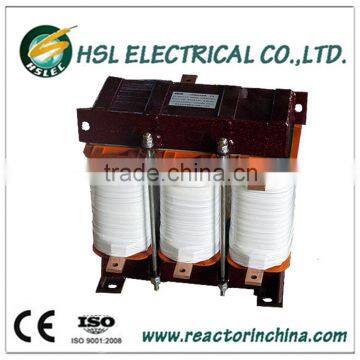 Three phase low voltage iron core reactor