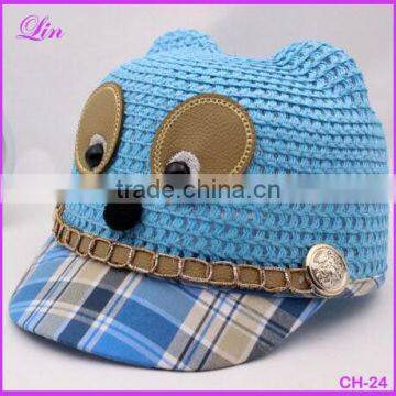 owl shape beach child hat kids straw hat