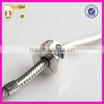 Heart Charm With Clear Stone 925 Sterling Silver Clasp Stopper Beads photo-6