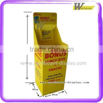 Snacks promotional advertising cardboard dump bin