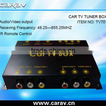 Universal car tv tuner box with 4 antenna jack