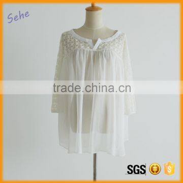 loose ladies long sleeve elegant silk blouse                        
                                                                                Supplier's Choice