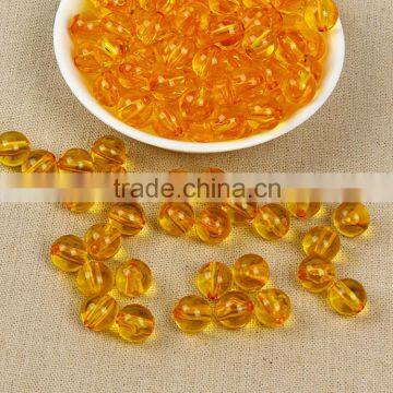 Orange Color Wholesales 8mm to 20mm Stock Acrylic Clear Transparent Round Beads Supplier Cheap