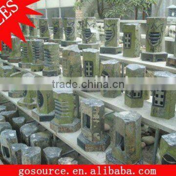 garden basalt natural stone lantern