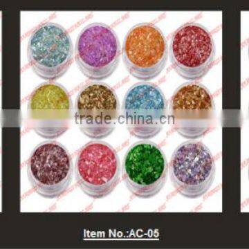 Hot ! crushed shells-nail art, #AG-110