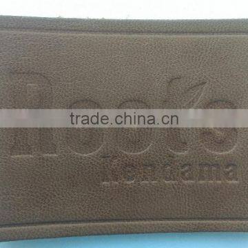 Good Quality Brown Color Custom Embossed Leather Label