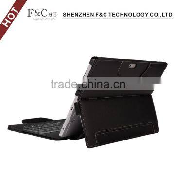 Black tablet case for microsoft surface pro 4 premium leather pu cover