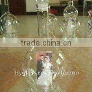 picture crystal lead free wine bottle