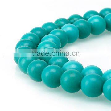 Nice Smooth Round Green Turquoise Gemstone Loose Beads