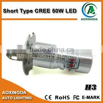 Short type 50W 12v 24v T10 T15 BA9S BAX9S 880 881 PW24W H1 H3 H3C CANBUS LED bulb 3000K