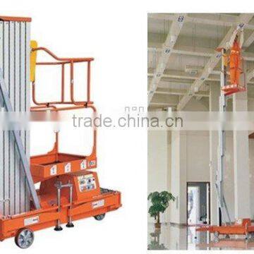 high quality and reasonable price single mast aluminum lift platform