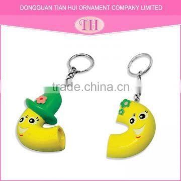 Fashion hot sale cute cartoon banana kay chain design your own keychain metal