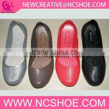 hot selling flat shoes ladies crystal jelly shoes