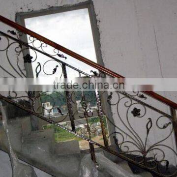 wrought iron balustrade/indoor wrought iron stair railing design/staircase handrail