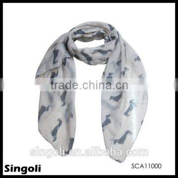 Animal Print Scarf pup Print Scarf