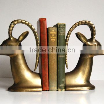 Bookends, Deer Bookends, Vintage Brass Bookends,