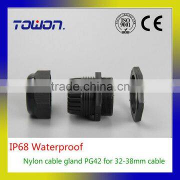 PG42 Waterproof Nylon Plastic Cable Gland Connector for 32-38mm Cable White Color Hot Sale IP68 Factory Wholesale