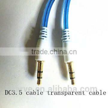 high quality DC3.5 cable transparent cable auto data link cable six colors