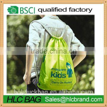 600D child daily use/hiking/sport backpack bag with drawstring