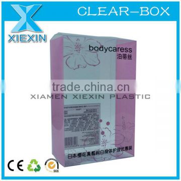 custom pvc clear plastic shampoo packaging box