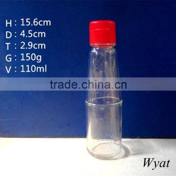 100ml 4oz glass sauce bottles with plastic cap SLBe76