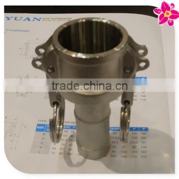 Stainless steel quick coupling type C coupler hose shank