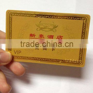 golden hot stamping pvc printing card