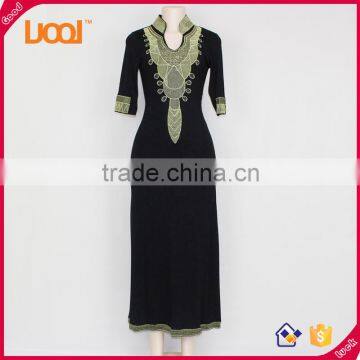 African embroidery fashion design dress women casual dresses