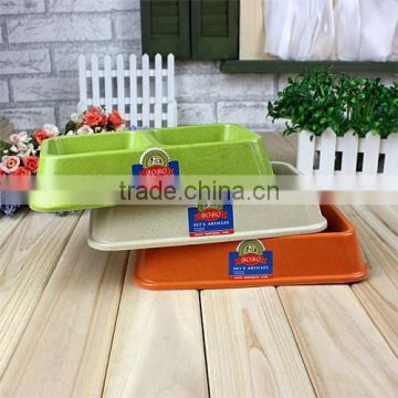 2015 NEW STYLE Eco-friendly Bamboo Fiber Pet Bowl (double bowl)