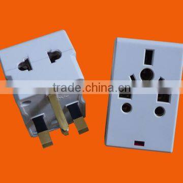 European Style 2 pin Power Adaptor with Light and Fuse (P7037L)