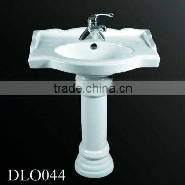 DLO044 Fashionable oval ceramic trough sink