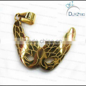 Hot sell big necklace pendant stainless steel gold tone charms and pendants jewelry