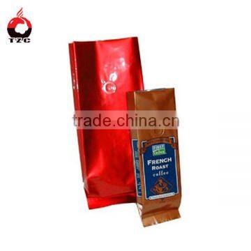 foil metallized side gusset bag/cello bags for tea