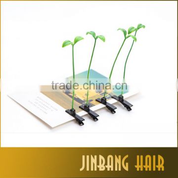 2016 Fashion Green Head plants Grass Bean Sprout Flower hairpin