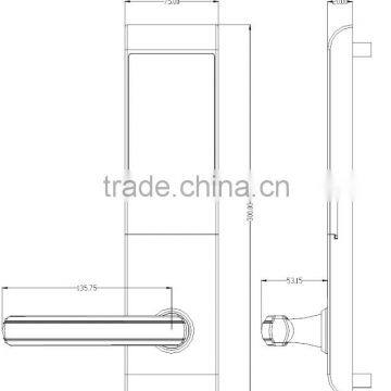 Push Pull Easy to Install Electronic Key Door Lock