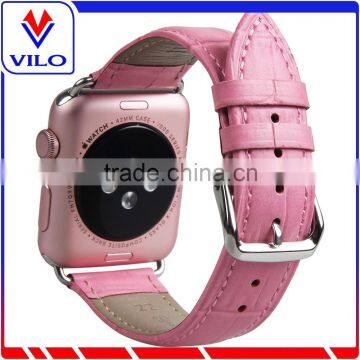 Crocodile Pattern Genuine Leather Watch Band For iWatch, For iWatch Leather Wrist Strap Band